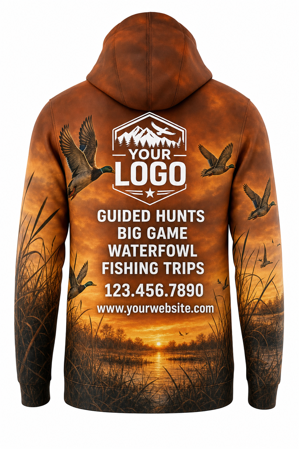 Autumn Waterfowl — Hunting-Guide Crew Uniform (Custom AOP)