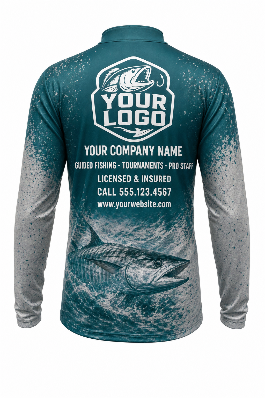 Crappie Fishing Charter Crew Uniform - custom company logo all-over-print uniform