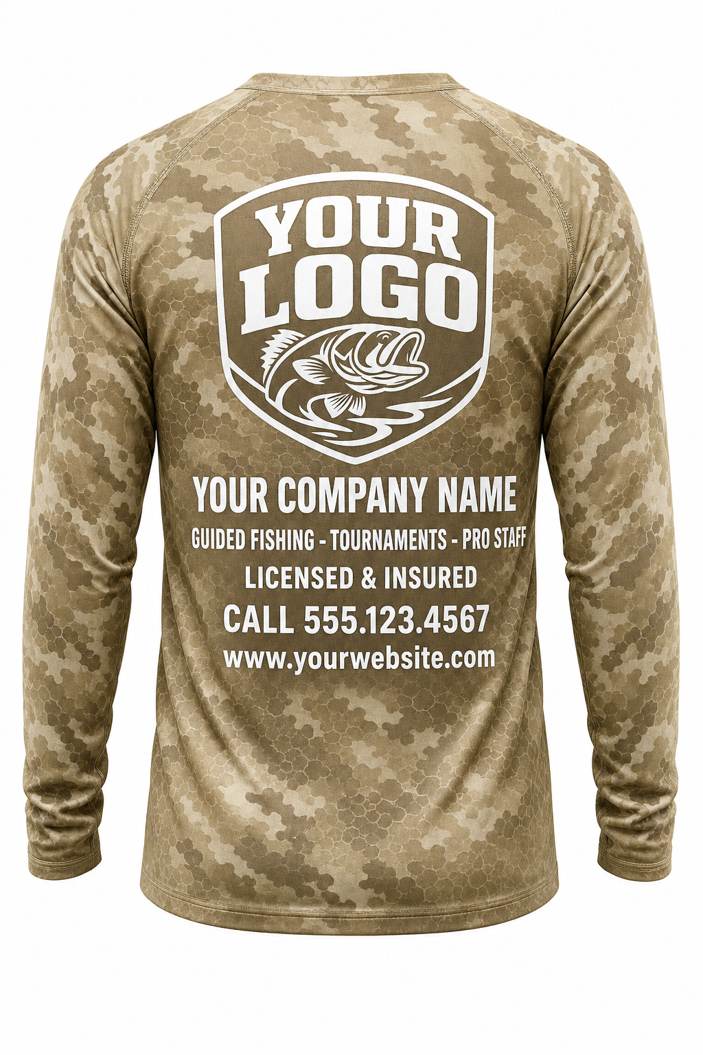 Sauger Fishing Charter Crew Uniform - custom company logo all-over-print uniform