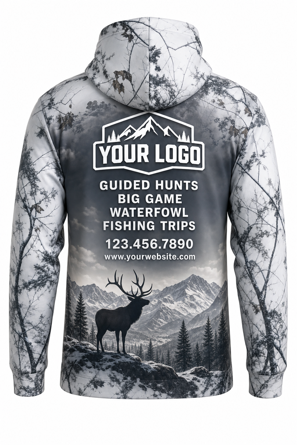 Snow Elk — Hunting-Guide Crew Uniform (Custom AOP)