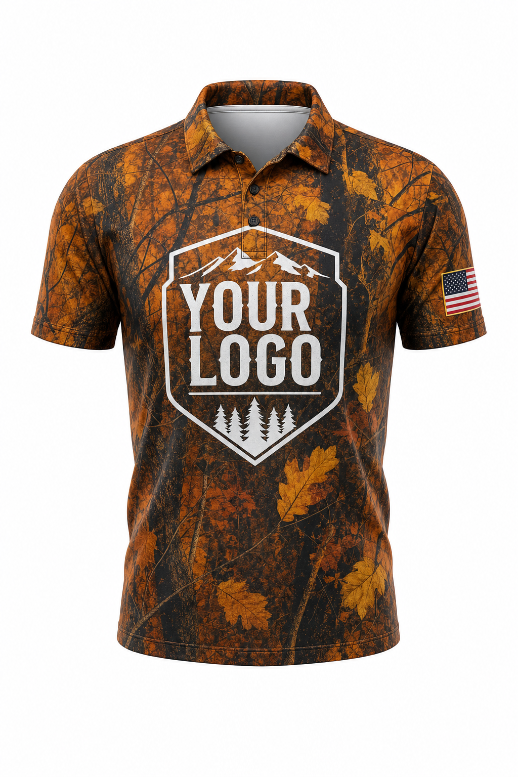 Autumn Camo Texture — Hunting-Guide Crew Uniform (Custom AOP)