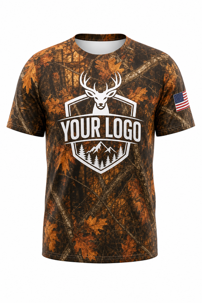 Autumn Camo Texture — Hunting-Guide Crew Uniform (Custom AOP)