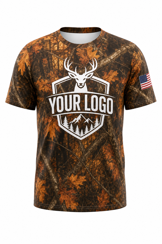 Autumn Camo Texture — Hunting-Guide Crew Uniform (Custom AOP)