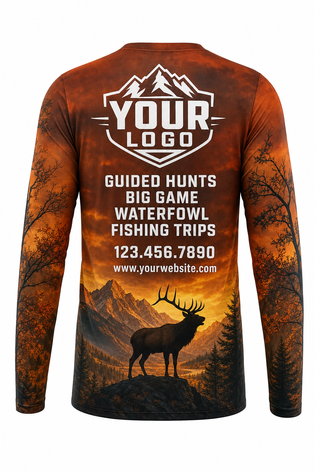 Autumn Elk — Hunting-Guide Crew Uniform (Custom AOP)