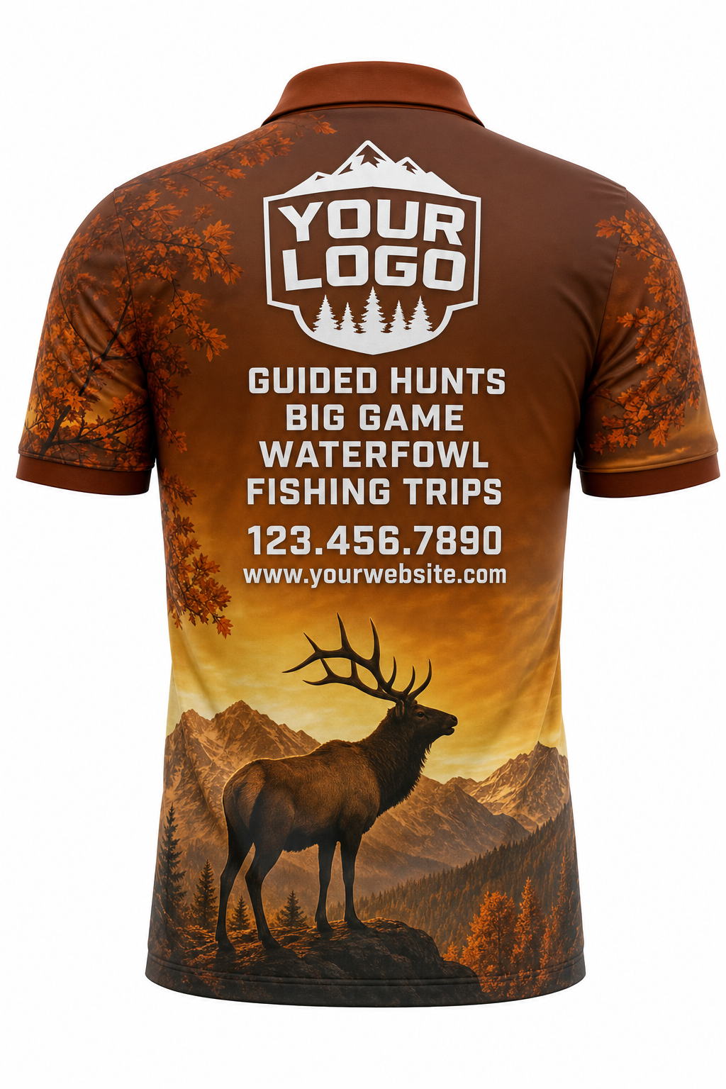 Autumn Elk — Hunting-Guide Crew Uniform (Custom AOP)