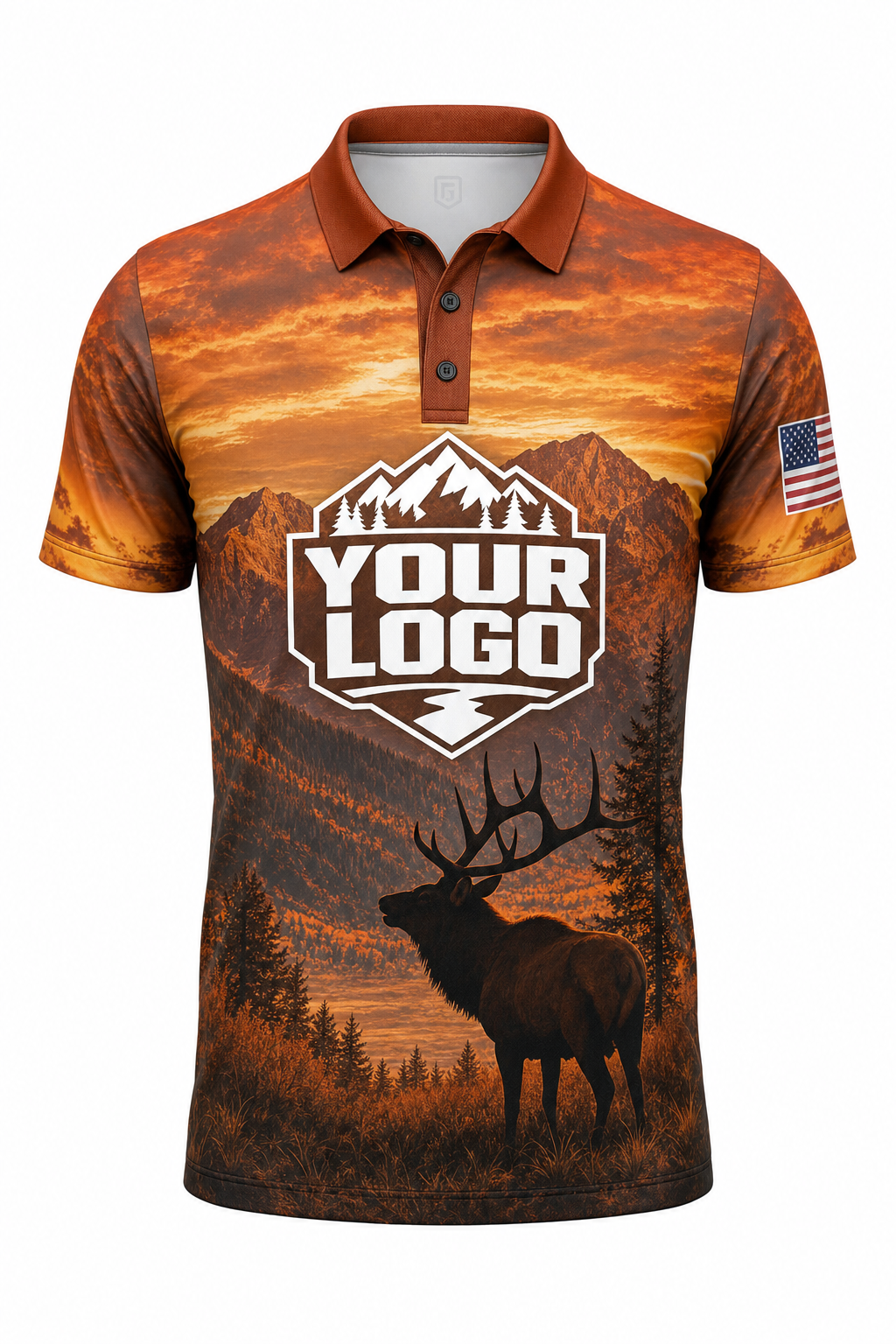 Autumn Elk — Hunting-Guide Crew Uniform (Custom AOP)