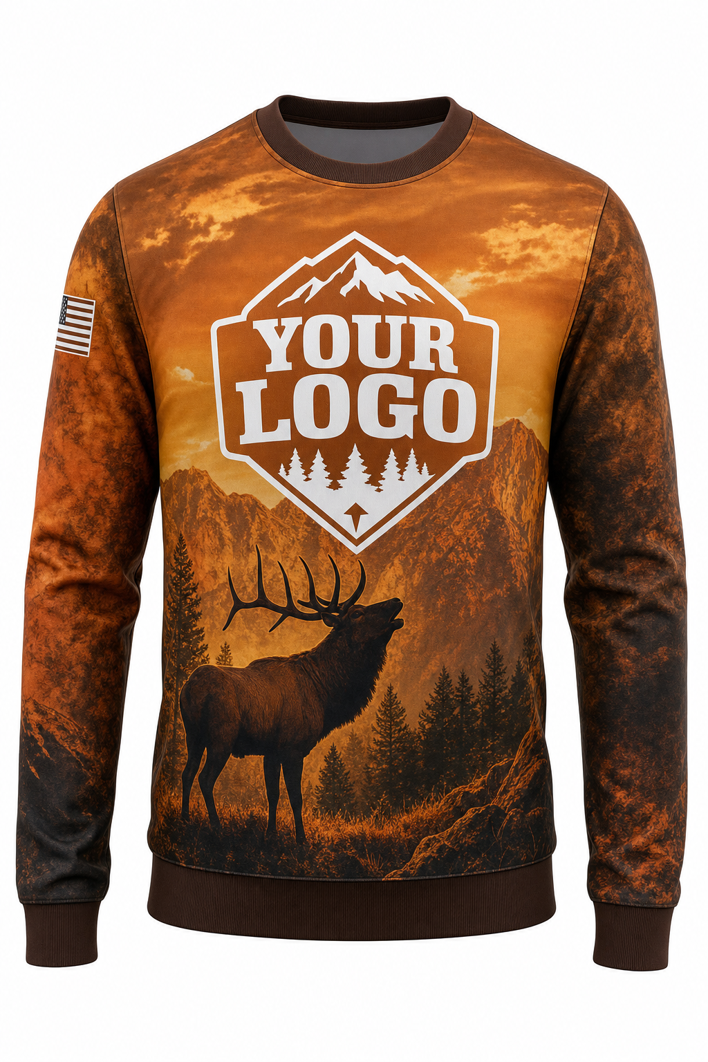 Autumn Elk — Hunting-Guide Crew Uniform (Custom AOP)