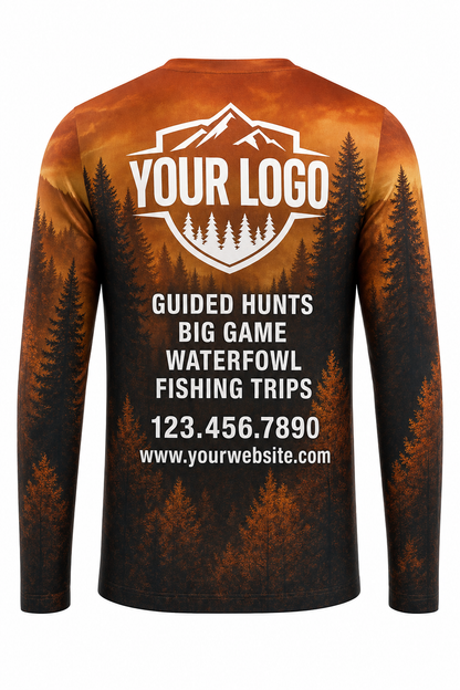 Autumn Pine Forest — Hunting-Guide Crew Uniform (Custom AOP)