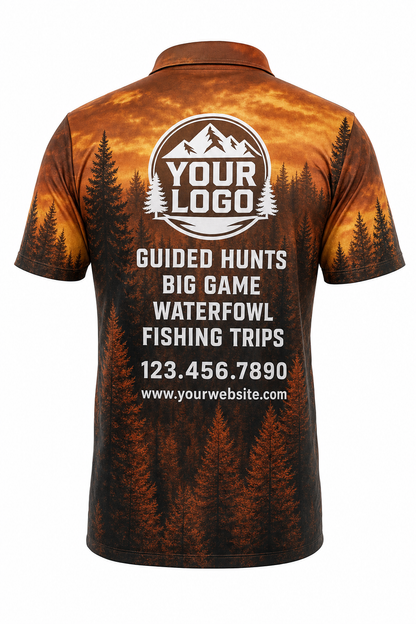 Autumn Pine Forest — Hunting-Guide Crew Uniform (Custom AOP)