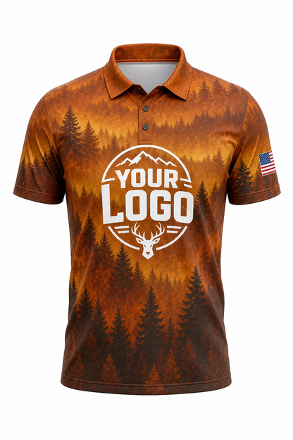 Autumn Pine Forest — Hunting-Guide Crew Uniform (Custom AOP)