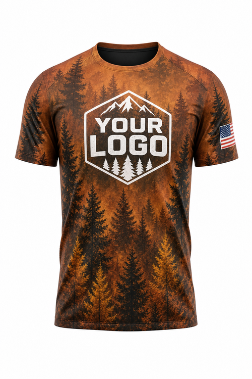 Autumn Pine Forest — Hunting-Guide Crew Uniform (Custom AOP)