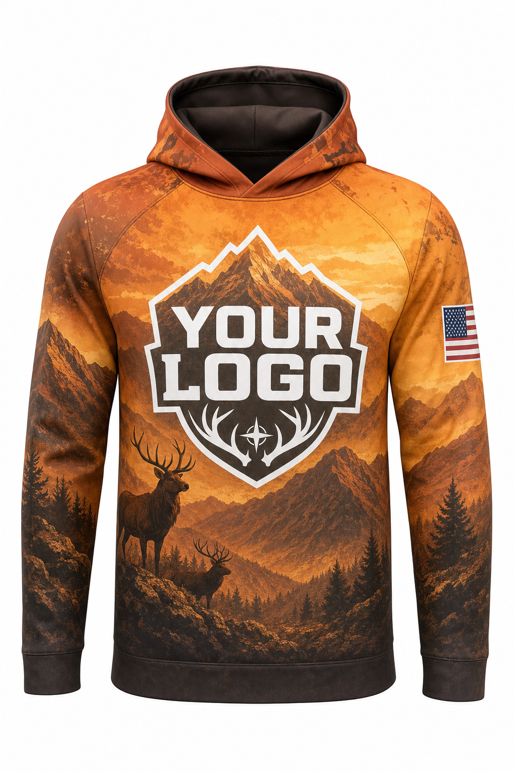 Autumn Mountain Ridge — Hunting-Guide Crew Uniform (Custom AOP)