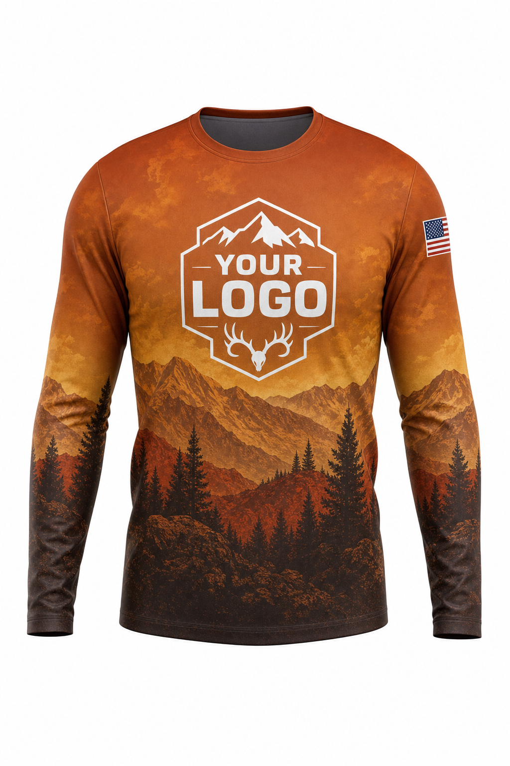 Autumn Mountain Ridge — Hunting-Guide Crew Uniform (Custom AOP)