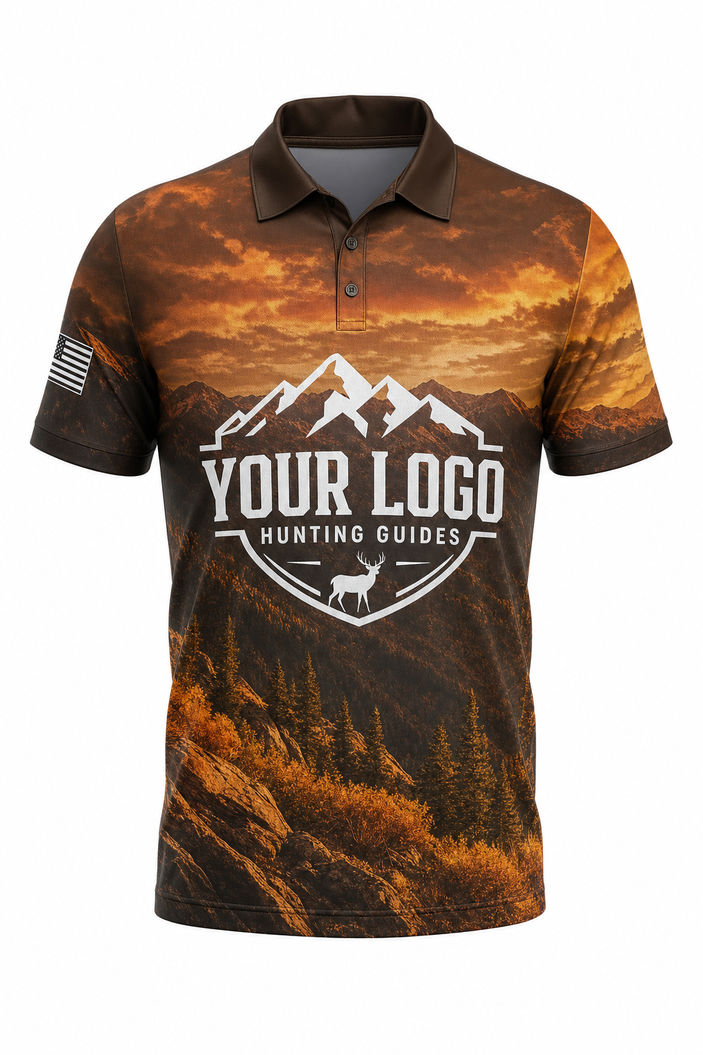 Autumn Mountain Ridge — Hunting-Guide Crew Uniform (Custom AOP)