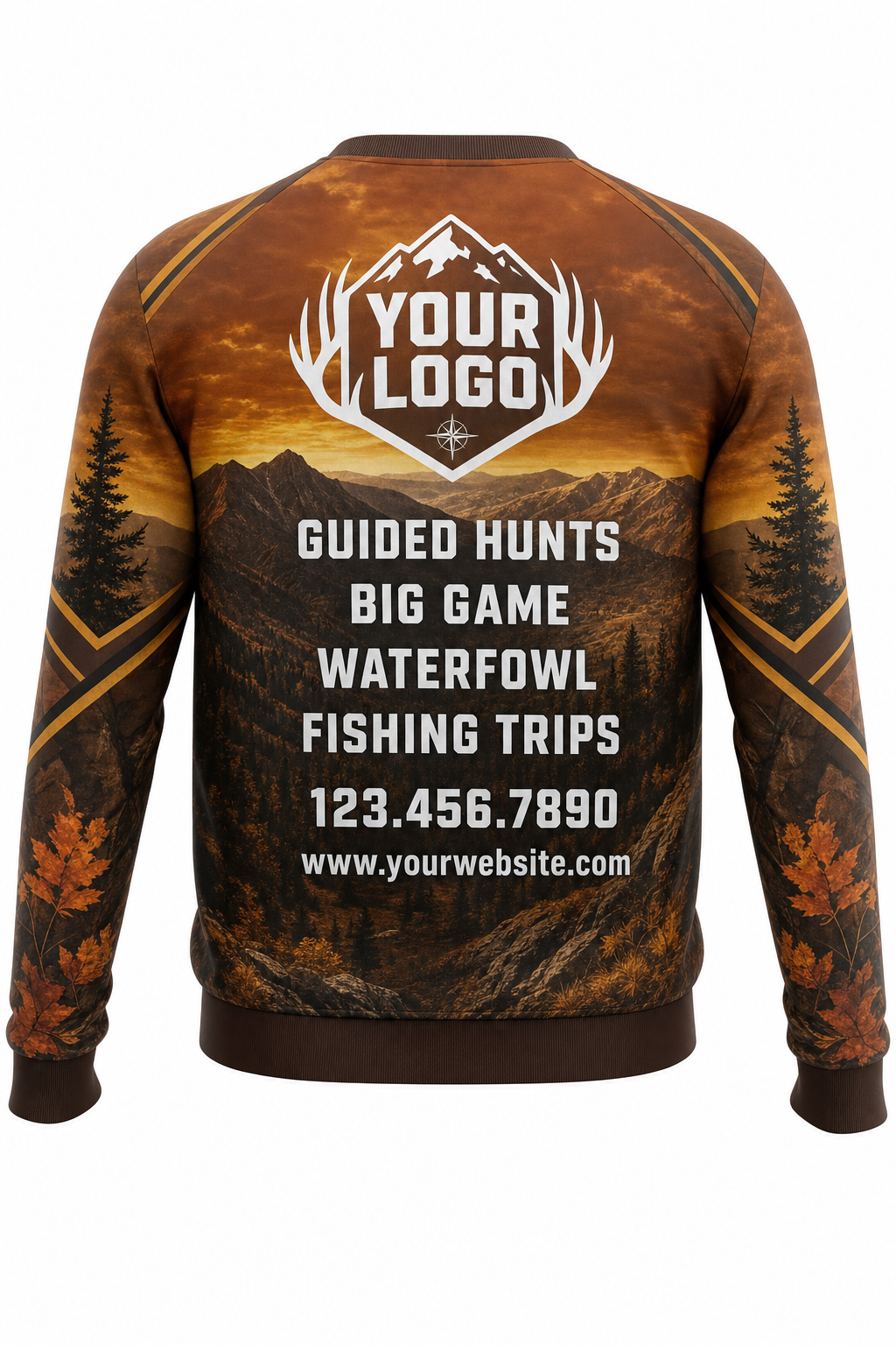 Autumn Mountain Ridge — Hunting-Guide Crew Uniform (Custom AOP)