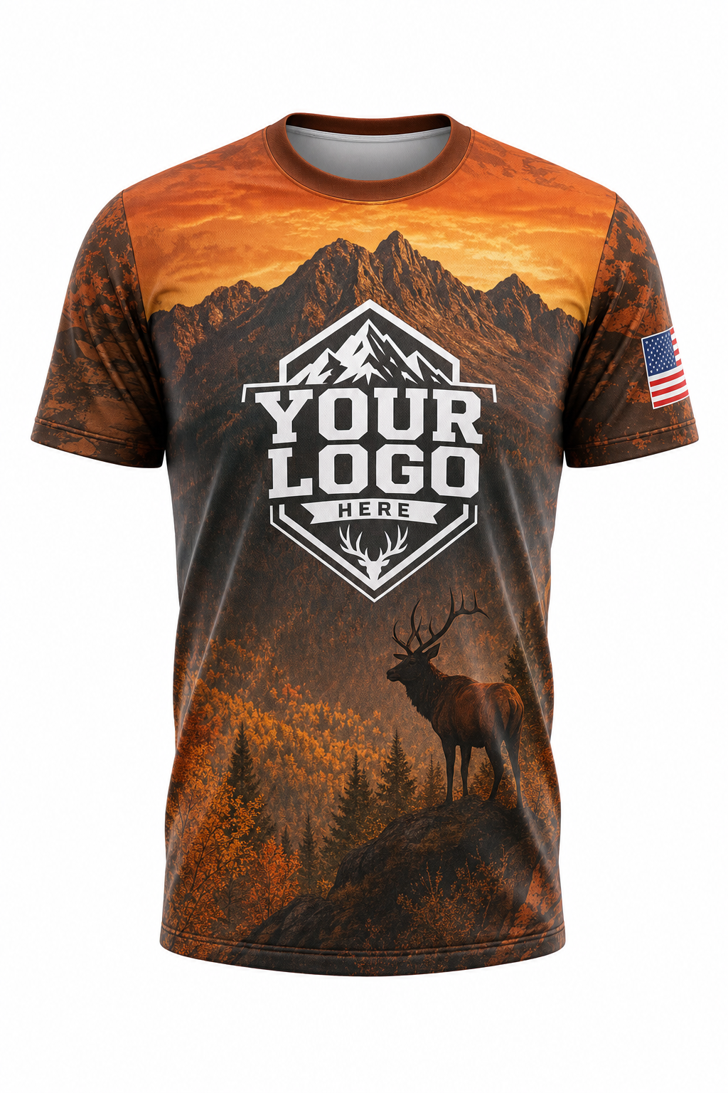 Autumn Mountain Ridge — Hunting-Guide Crew Uniform (Custom AOP)