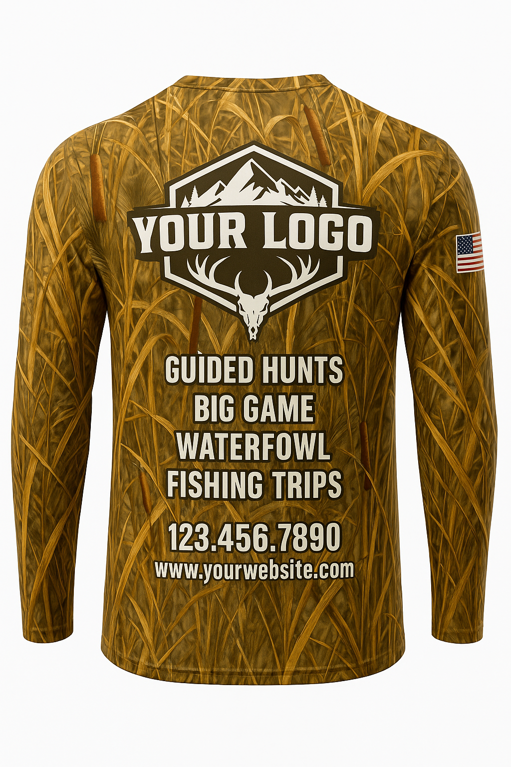 black-lab-mallard-waterfowl-shirt back