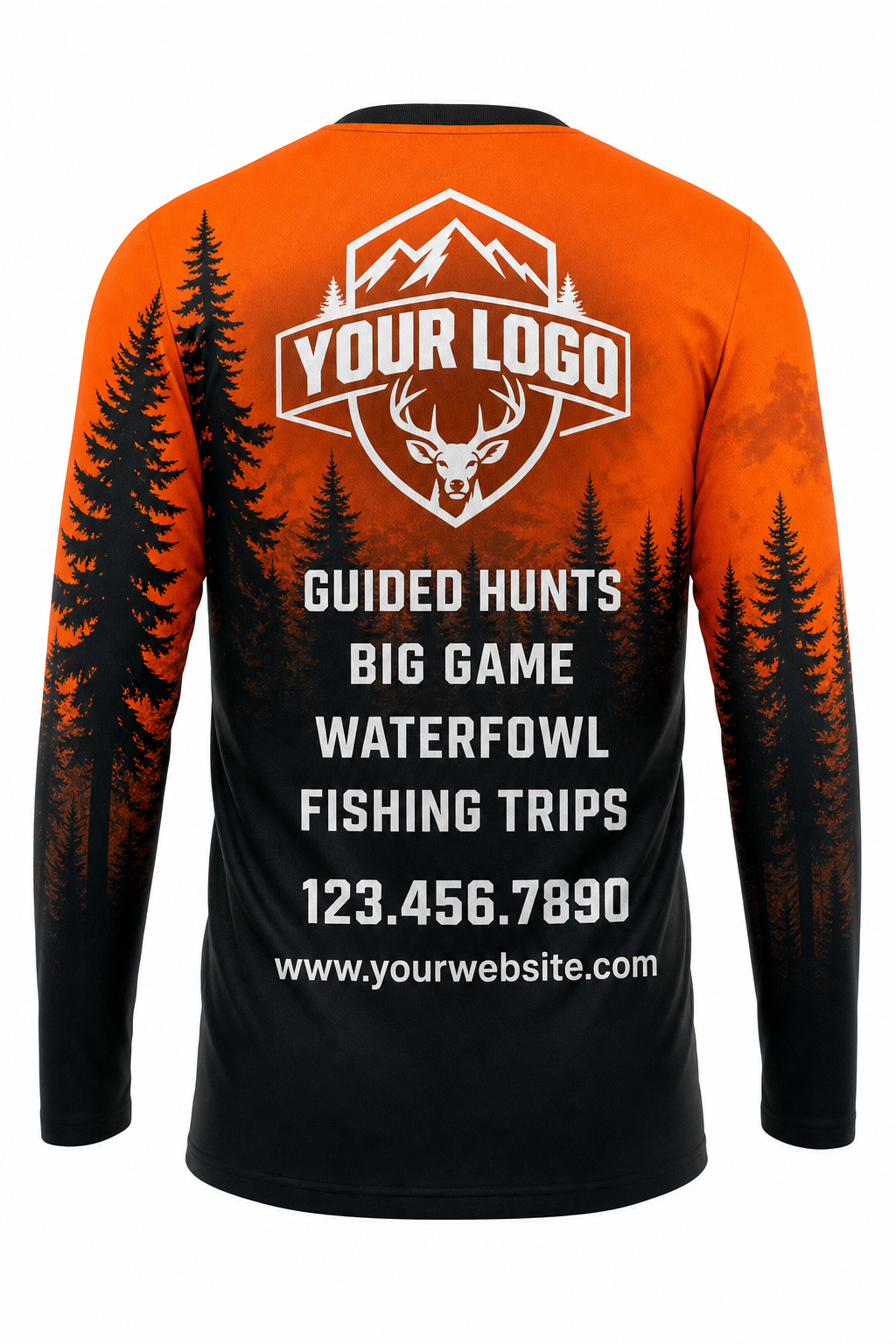 Blaze Pine Forest — Hunting-Guide Crew Uniform (Custom AOP)