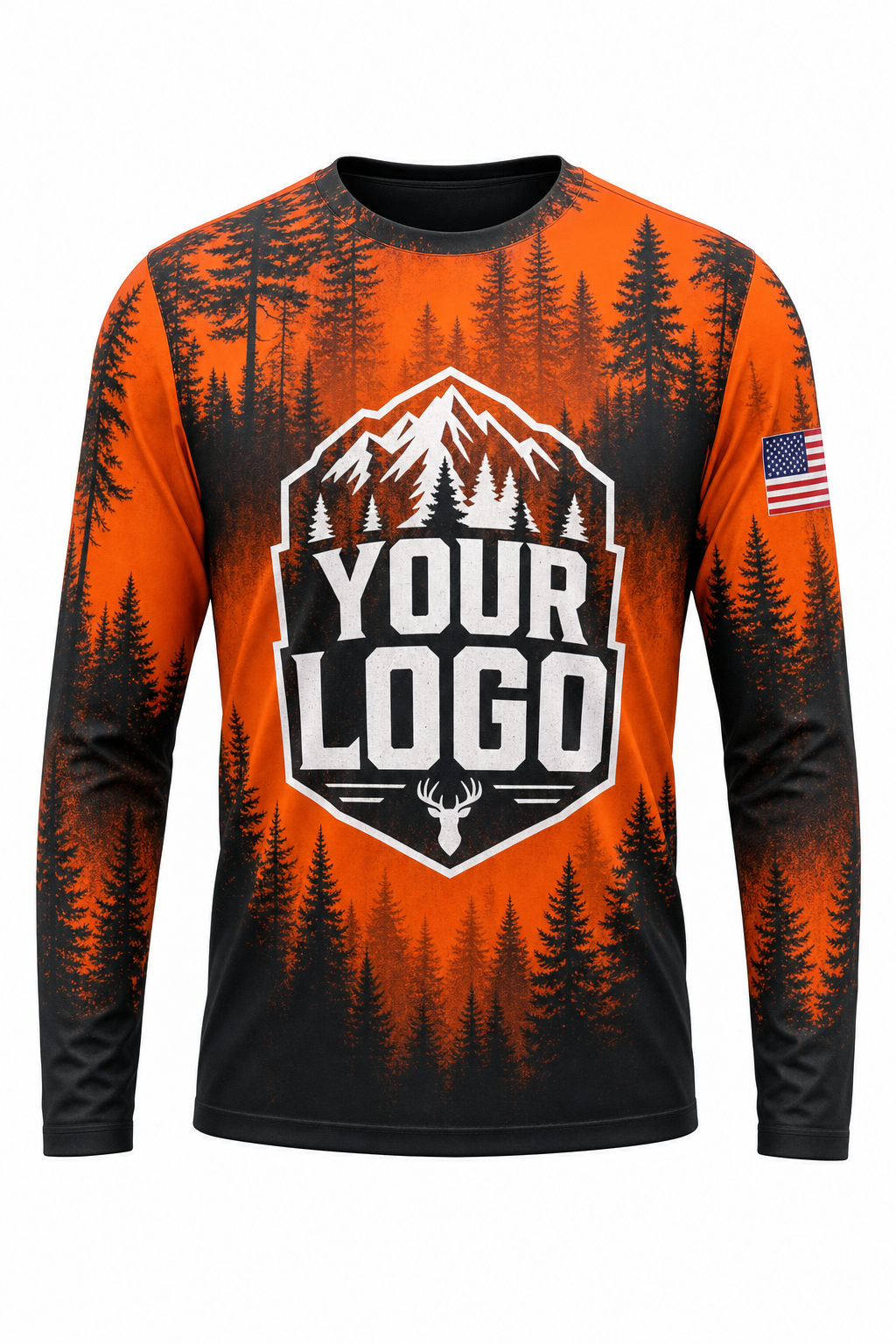 Blaze Pine Forest — Hunting-Guide Crew Uniform (Custom AOP)
