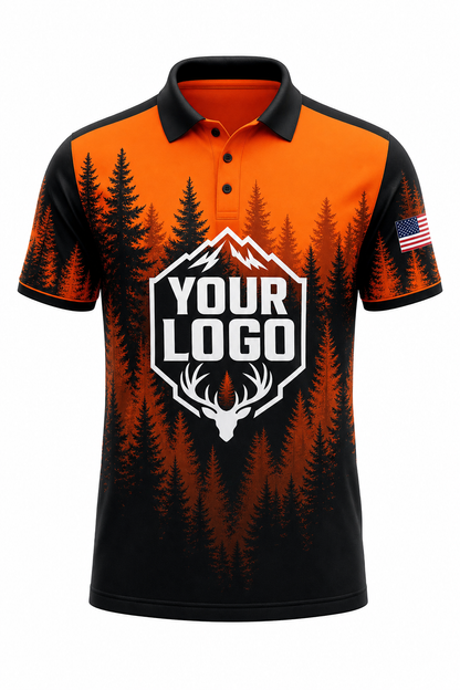 Blaze Pine Forest — Hunting-Guide Crew Uniform (Custom AOP)