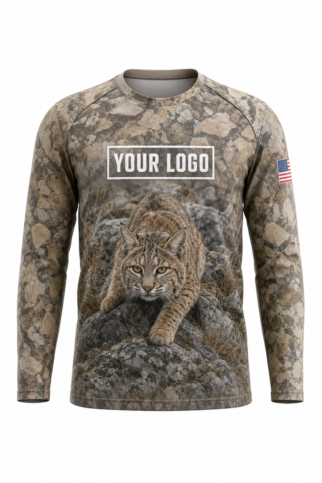 Bobcat Hunting Guide Crew Uniform - custom company logo all-over-print uniform