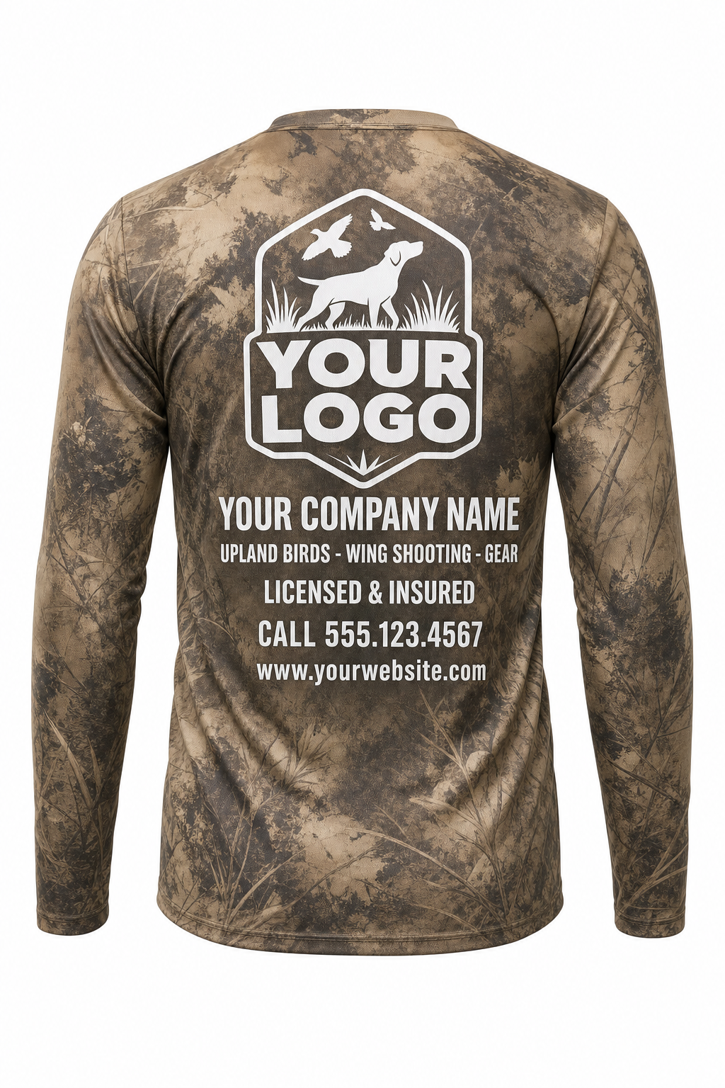 Bobwhite Quail Hunting Guide Crew Uniform - custom company logo all-over-print uniform