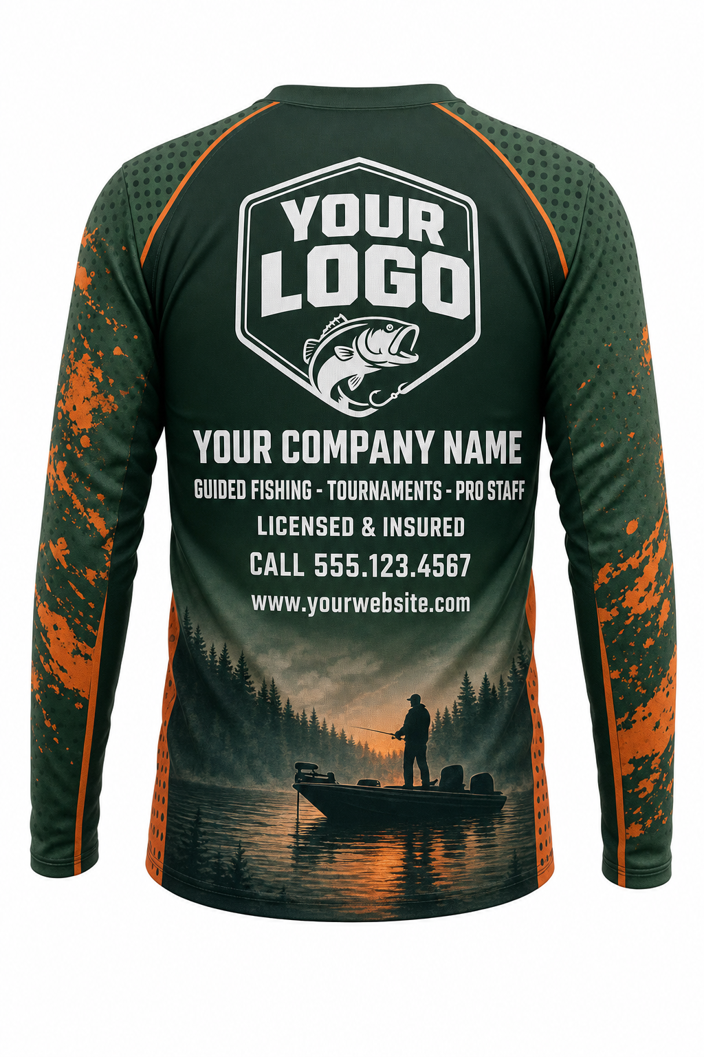 Brook Trout Fishing Charter Crew Uniform - custom company logo all-over-print uniform