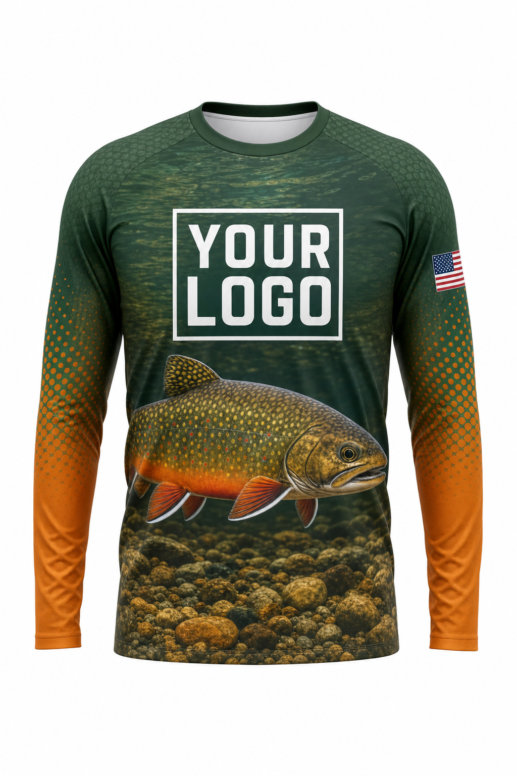 Brook Trout Fishing Charter Crew Uniform - custom company logo all-over-print uniform