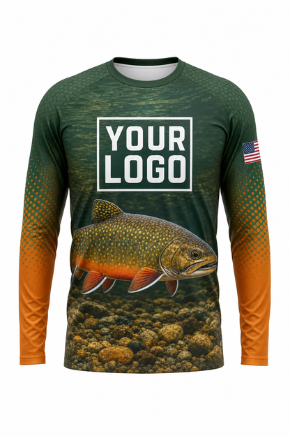 Brook Trout Fishing Charter Crew Uniform - custom company logo all-over-print uniform