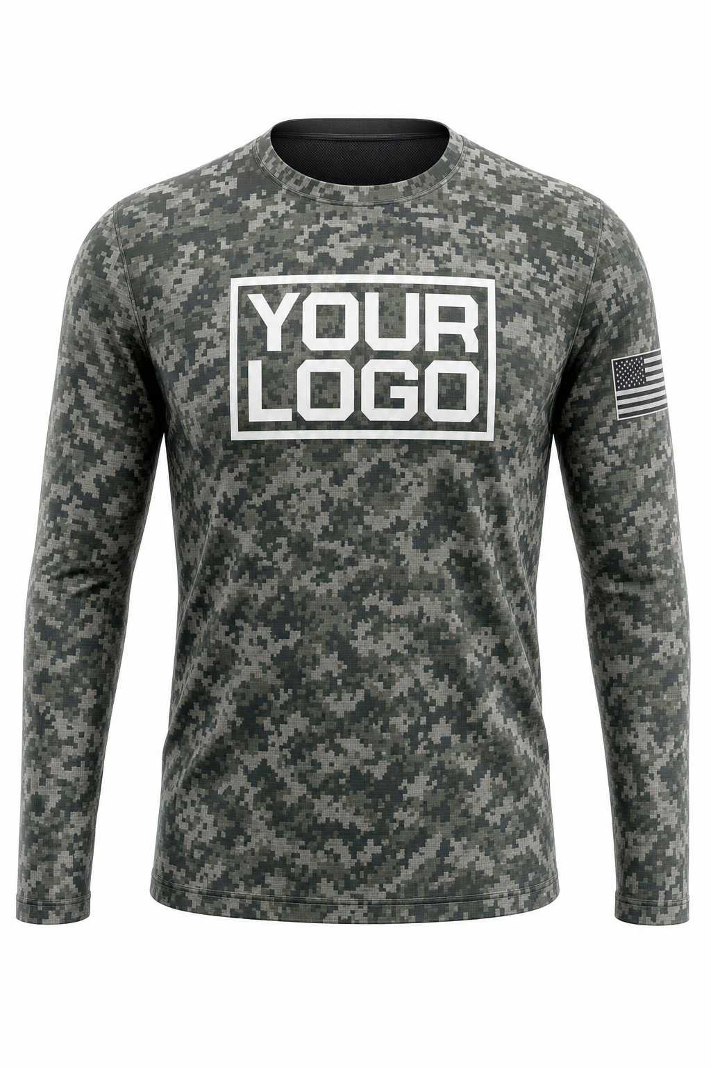 Camo Digital Tactical Hunting Guide Crew Uniform - custom company logo all-over-print uniform