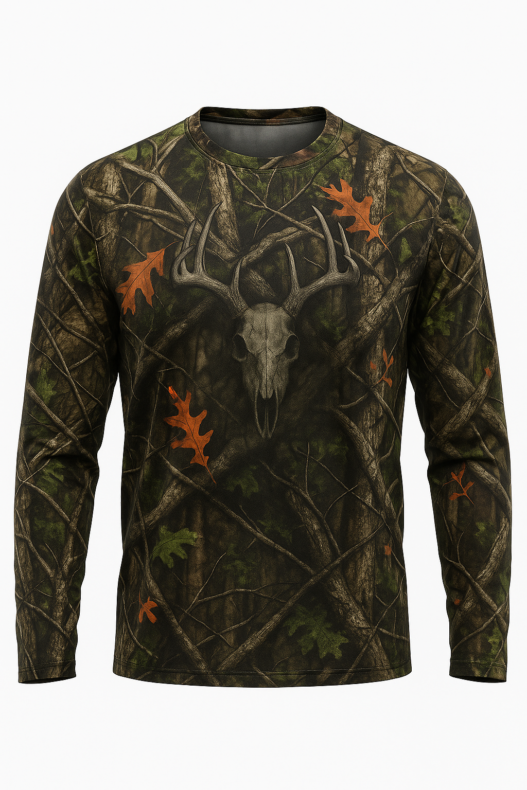 Deer Skull Realtree Camo All-Over-Print Shirt