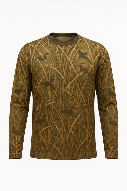 Marsh Grass Duck Camo All-Over-Print Shirt
