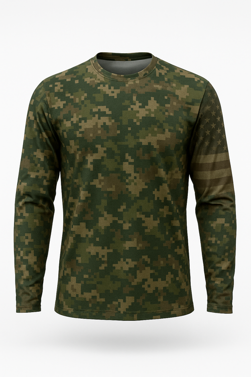 Digital Camo All-Over-Print Hunting Shirt