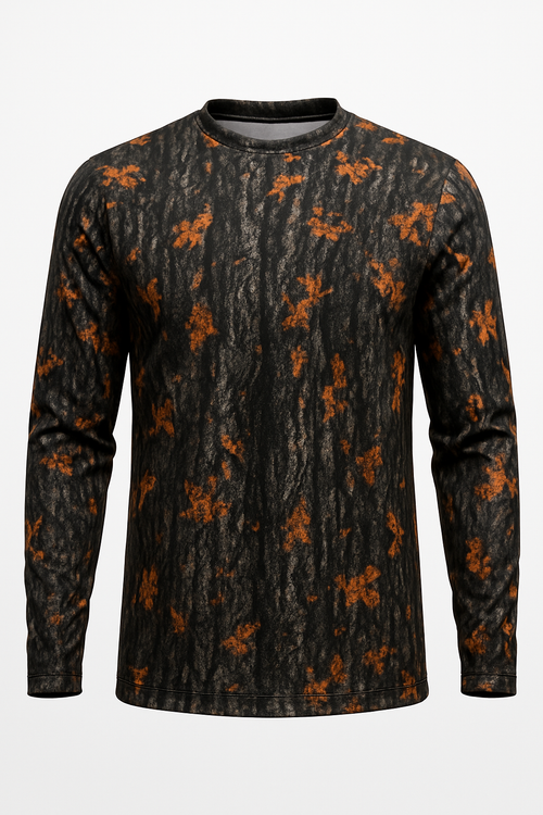 Tactical Bark Blaze Camo all over print long sleeve hunting shirt