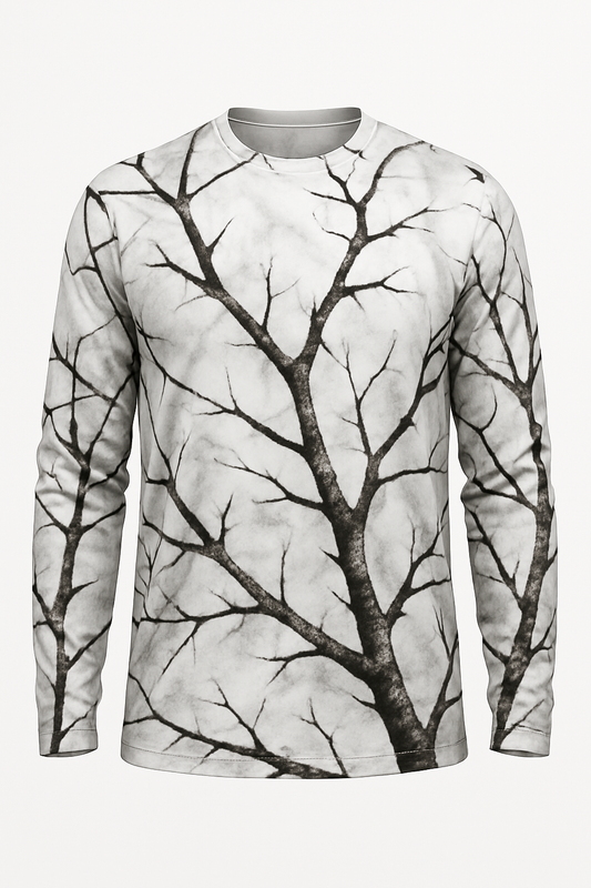 Snow Branch Camo all over print long sleeve hunting shirt