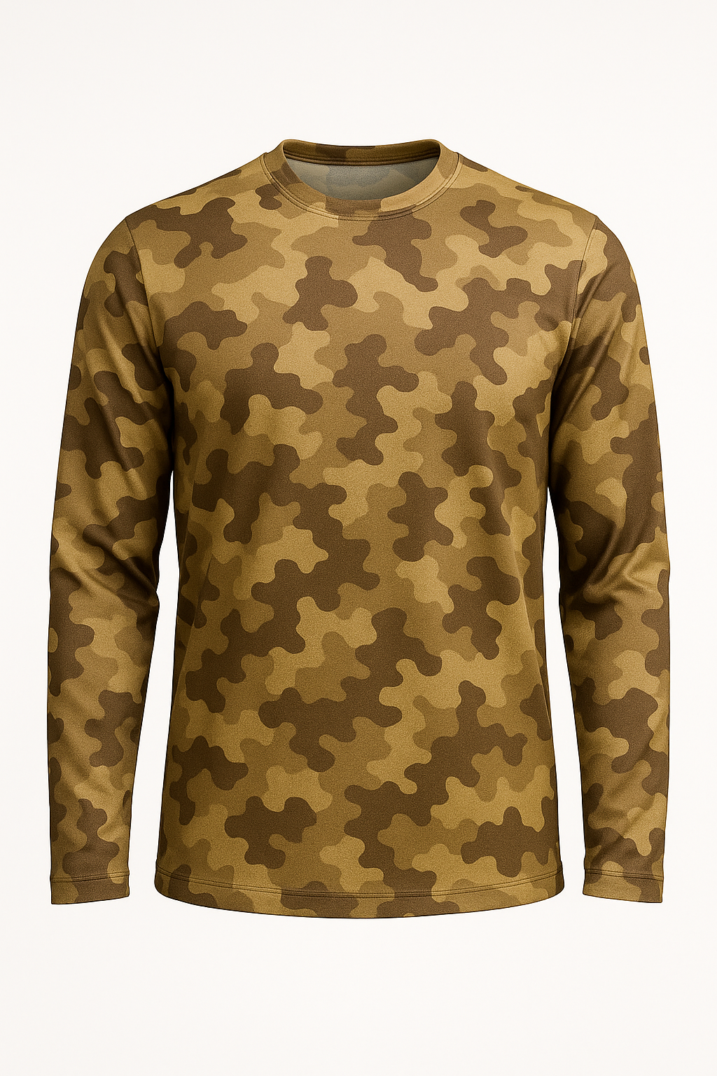 Desert Tan Camo all over print long sleeve hunting shirt