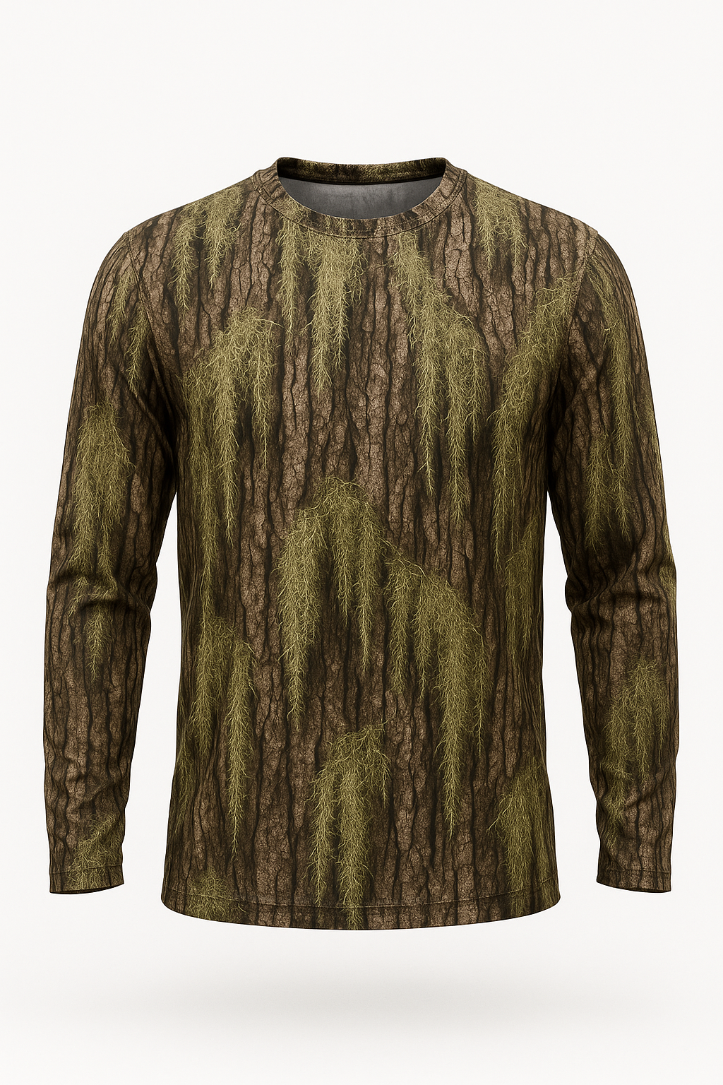 Timber Moss Camo all over print long sleeve hunting shirt