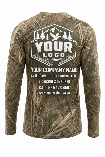 Cottontail Rabbit Hunting Guide Crew Uniform - custom company logo all-over-print uniform