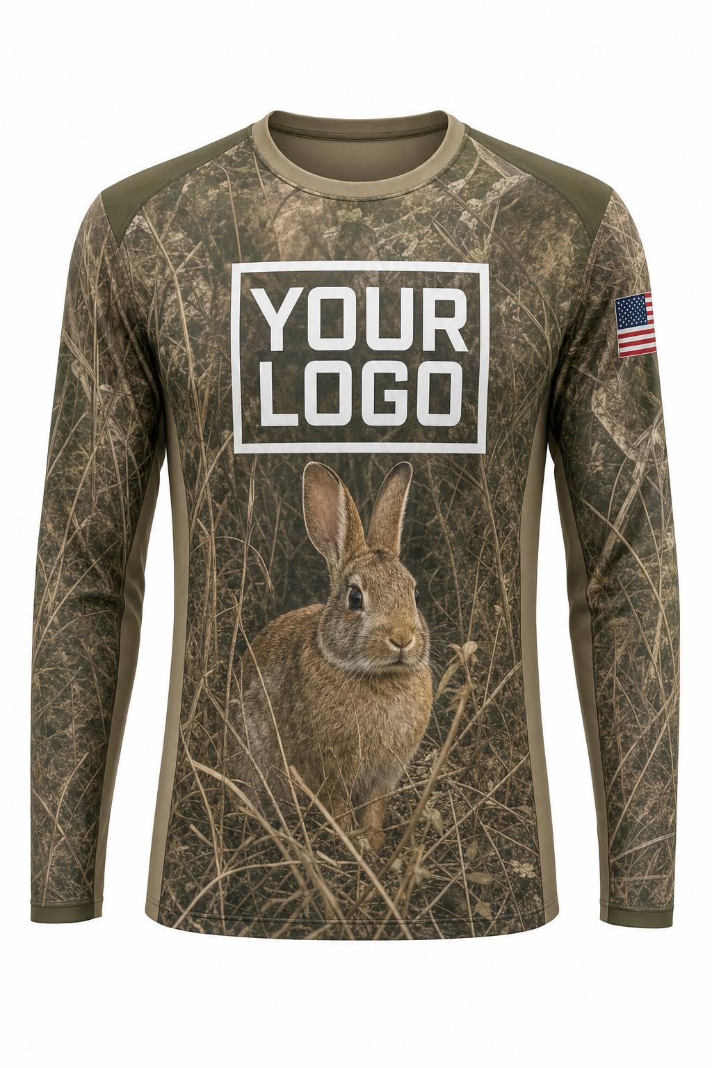 Cottontail Rabbit Hunting Guide Crew Uniform - custom company logo all-over-print uniform