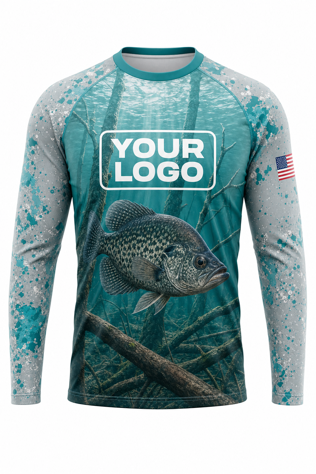 Crappie Fishing Charter Crew Uniform - custom company logo all-over-print uniform