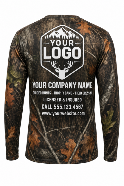 Deer Buck Doe Hunting Guide Crew Uniform - custom company logo all-over-print uniform