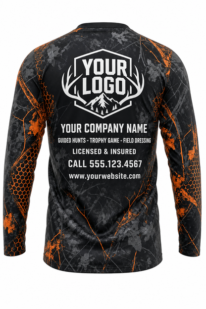 Deer Euro Skull Hunting Guide Crew Uniform - custom company logo all-over-print uniform