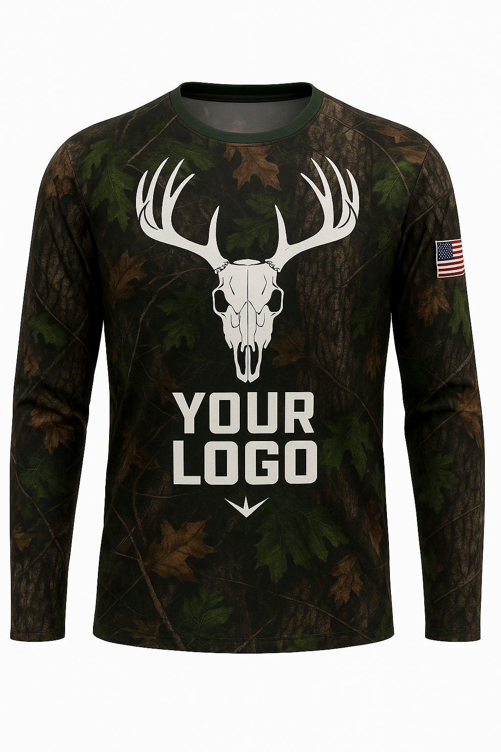 Whitetail Euro Skull All-Over-Print Hunting Shirt