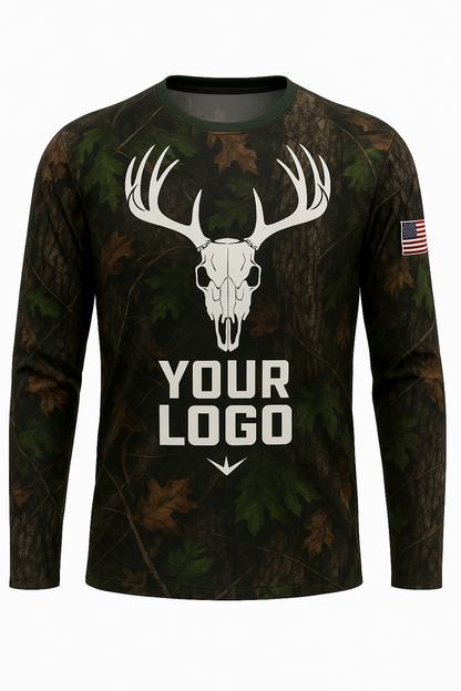 Whitetail Euro Skull All-Over-Print Hunting Shirt