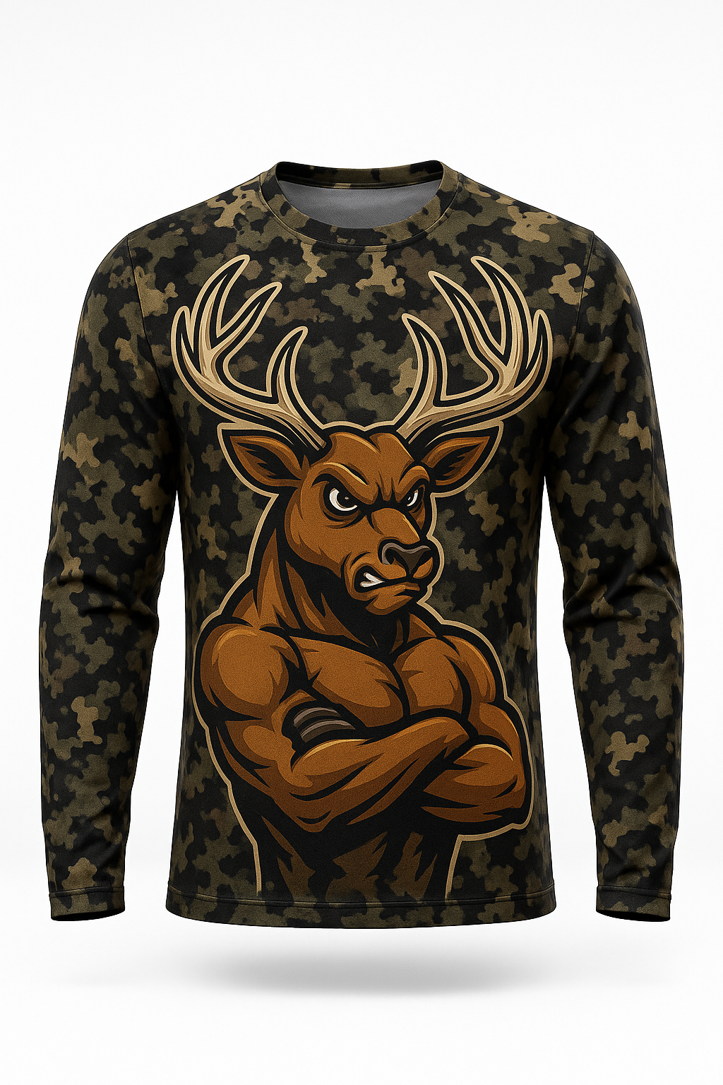 Tough Buck Mascot all over print long sleeve hunting shirt