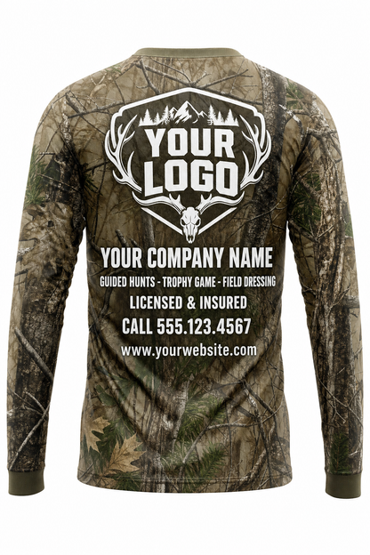 Elk Archery Hunting Guide Crew Uniform - custom company logo all-over-print uniform