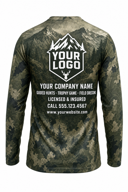 Elk Herd Meadow Hunting Guide Crew Uniform - custom company logo all-over-print uniform