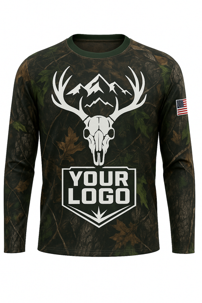 Bull Elk Euro Skull All-Over-Print Hunting Shirt
