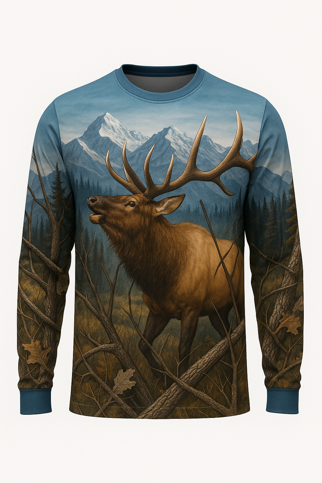 Bull Elk Mountains All-Over-Print Hunting Shirt