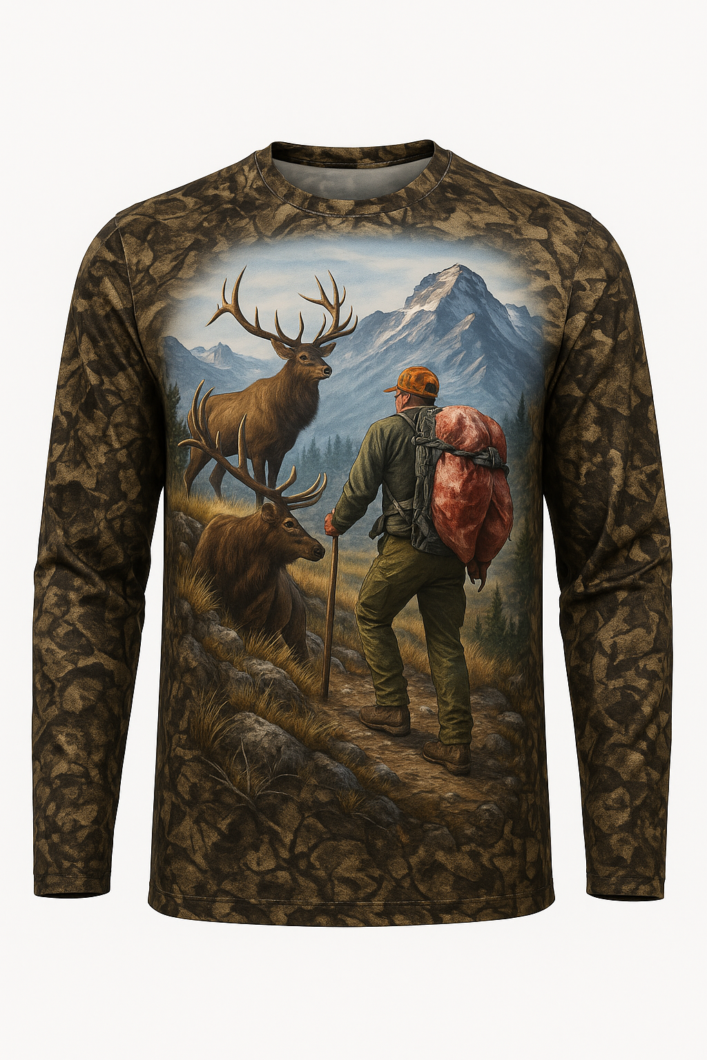 Backcountry Pack Out all over print long sleeve hunting shirt
